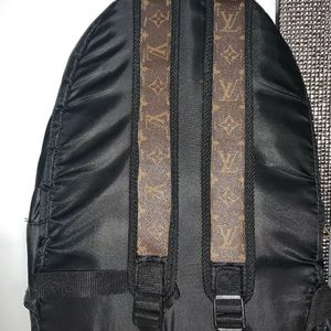 Louis Vuitton Black and Gold Backpack, Stitched
